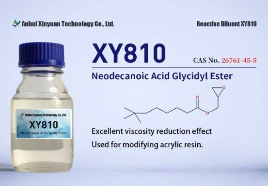 NEODECANOIC ACID GLYCIDYL ESTER XY810 CAS 26761-45-5 ইপোক্সি ফ্লোর লেপ, পলিয়েস্টার বা অ্যাক্রিলিক রেসিনের মধ্যে দ্রাবক