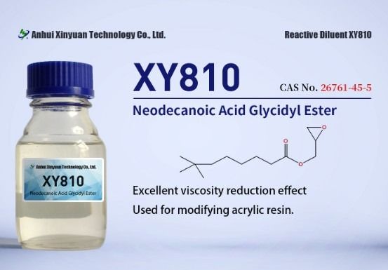 Neodecanoic Acid Glycidyl Ester XY810, CAS 26761-45-5, অফসেট কার্ডুরা E10P, গ্লাইসিডাইল টার্সিয়ারি কার্বোনেট, ইসি নং 247-979-2, আণবিক সূত্র C13H24O3, 2,3-ইপোক্সিপ্রোপাইল নিওডেকানোনেট