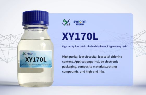XY170L উচ্চ বিশুদ্ধতা নিম্ন ক্লোরিন ইপোক্সি রজন CAS 28064-14-4 আণবিক সূত্র (C6H6O.C3H5ClO.CH2O) x, Poly Bisphenol F-co-epichlorohydrin Glycidyl End-capped